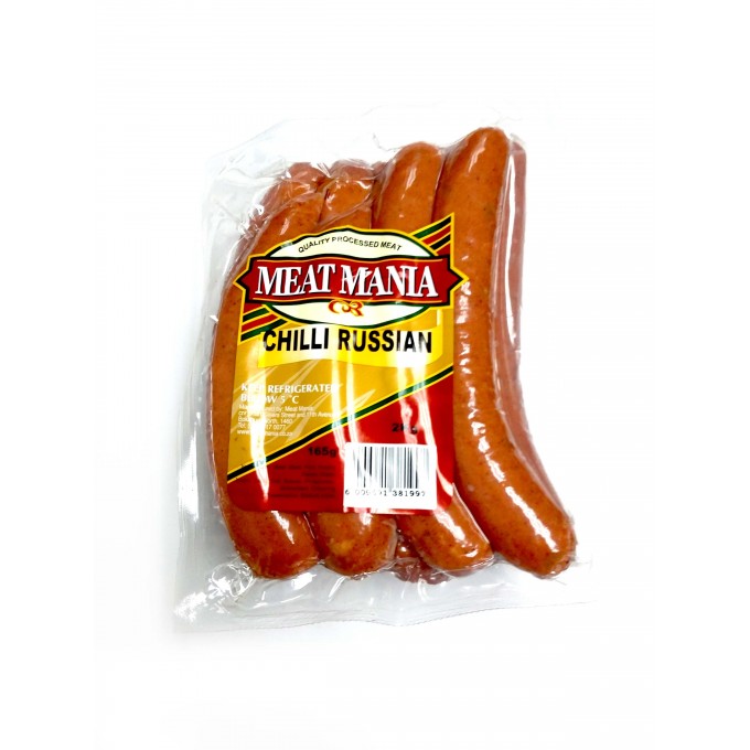 Meat Mania Chilli Russians (165g) 2kg Pack