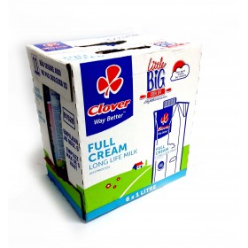 Clover Long Life Full Cream Milk 6x1L