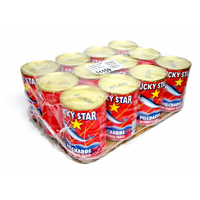 Canned Pilchards in Tomato Sauce - Lucky Star - 12x400g Canned Pilchards in Tomato Sauce - Lucky Star - 12x400g