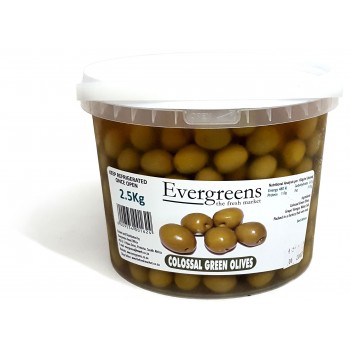 Evergreens Colossal Green Olives 2.5kg