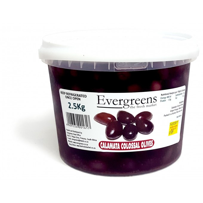 Evergreens Colossal Calamata Olives 2.5kg