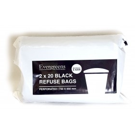 Evergreens Refuse Black  Bags 2x20 P/Pack 