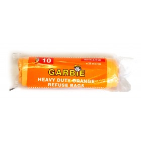 Garbie Heavy Duty Orange Black Refuse Bags 