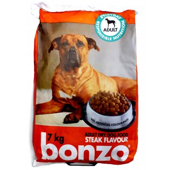 Bonzo Steak Flavour Adult dog Food 7kg