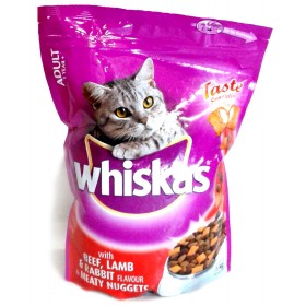 Whiskas Adult Beef, Lamb & Rabbit Flavour Meaty Nuggets 1kg