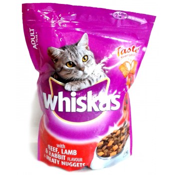 Whiskas Adult Beef, Lamb & Rabbit Flavour Meaty Nuggets 1kg