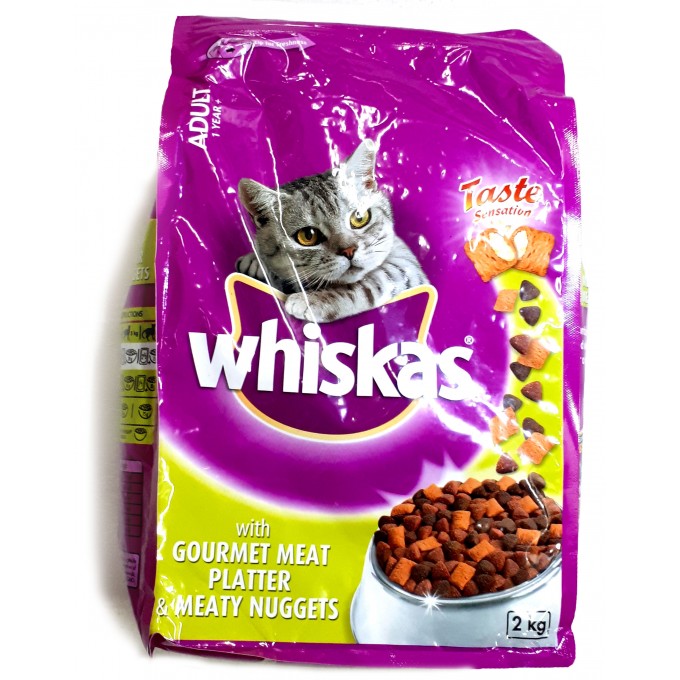 Whiskas Adult Gourmet Meat Platter Meaty Nuggets 2kg