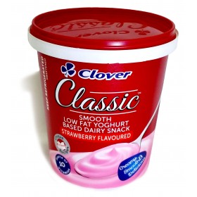 Clover Classic Smooth Low Fat Yoghurt Strawberry Flavoured 1kg 
