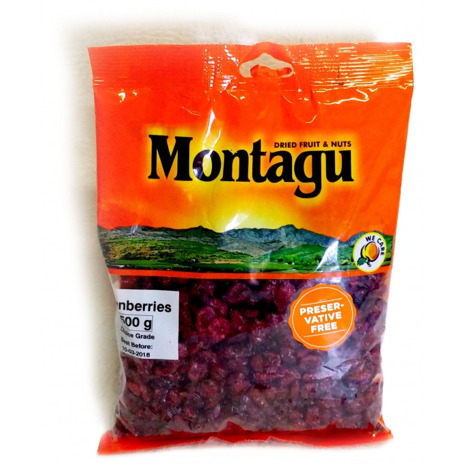 Montagu Dried Cranberries 500g Montagu Dried Cranberries 500g