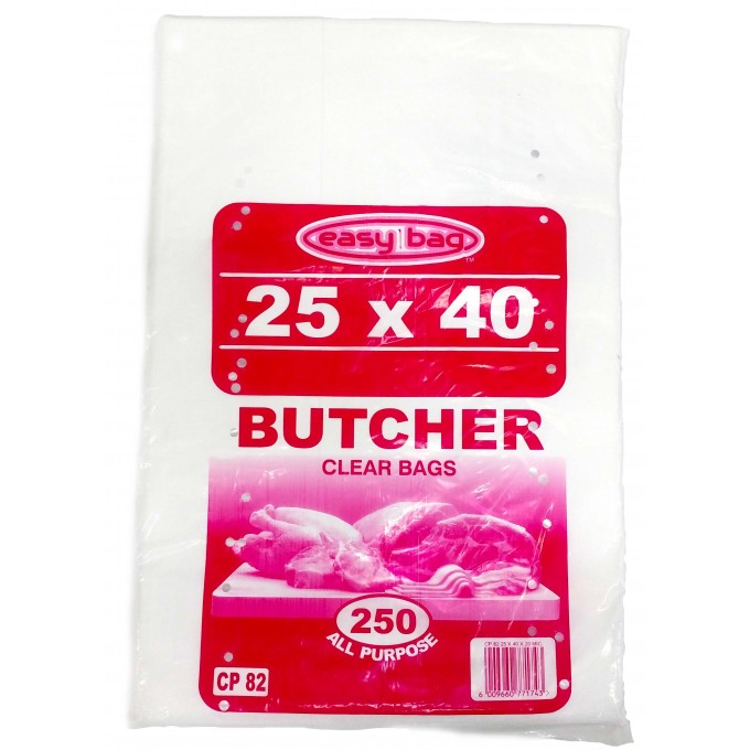 EasyBag Clear Butcher Bags x250 25x40cm