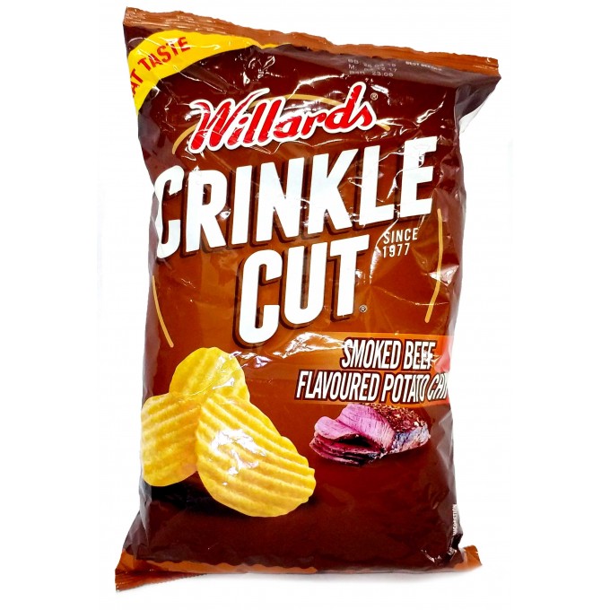 Willards Crinkle Cut Smoked Beef Flavour 125g