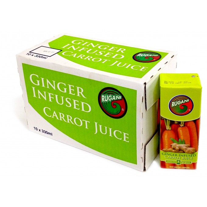Rugani Ginger Infused Carrot  Juice Blend 10x330ml 