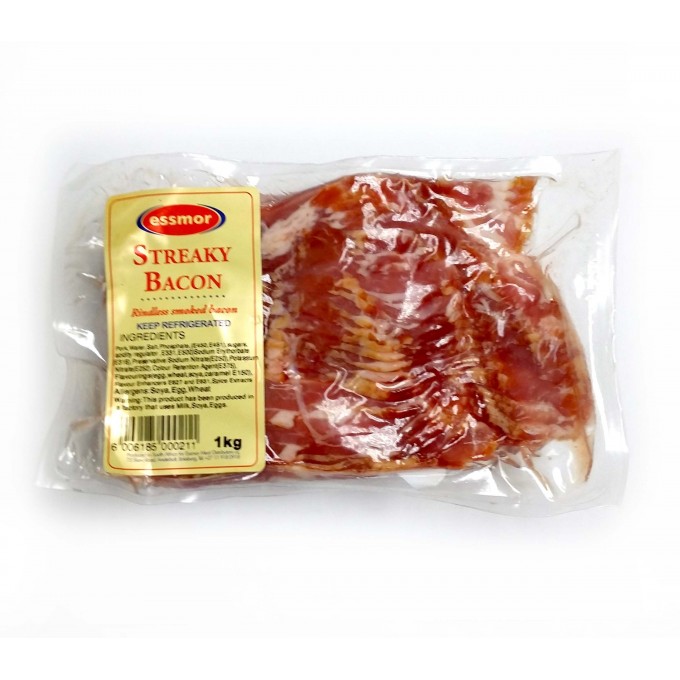 Essmor Streaky Bacon 1kg Essmor Streaky Bacon 1kg